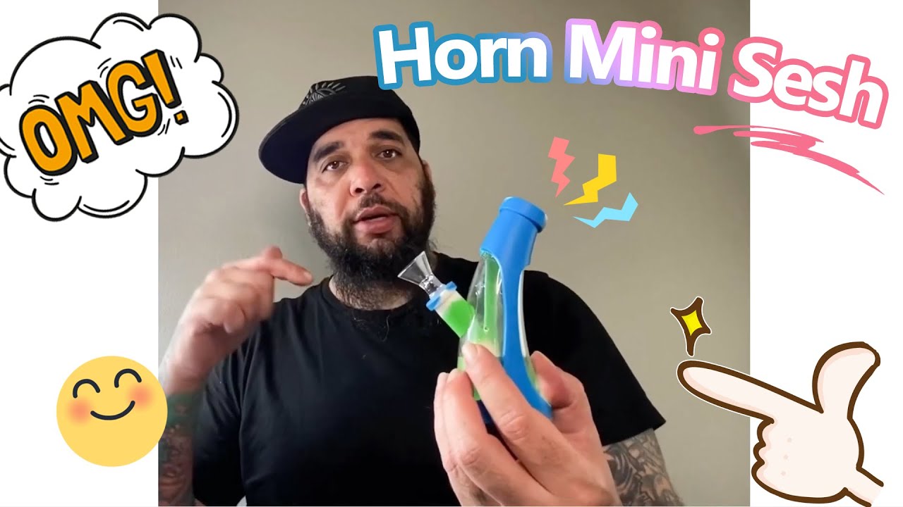 Waxmaid Horn Mini silicone glass water bubbler sesh smoke