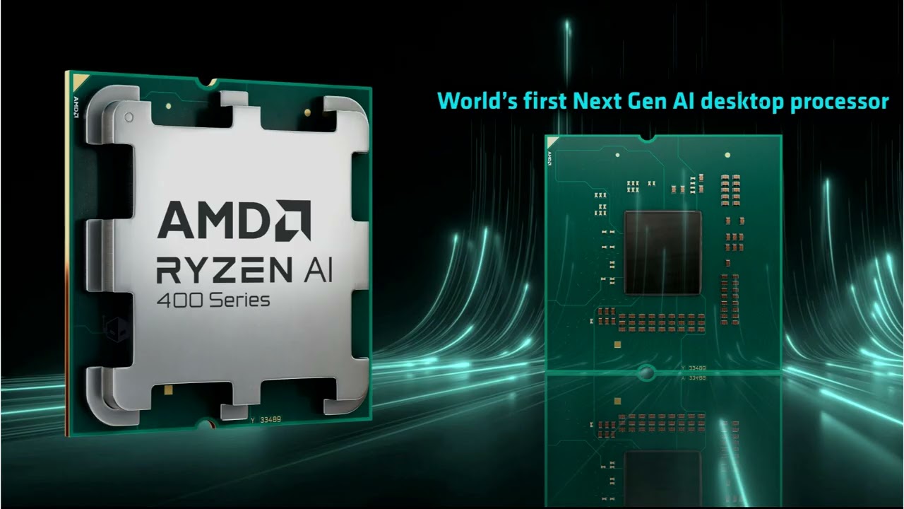 AMD представила настольные APU Ryzen AI 400 с 8 ядрами ЦП и ГП, производительностью 50 TOPS и под...