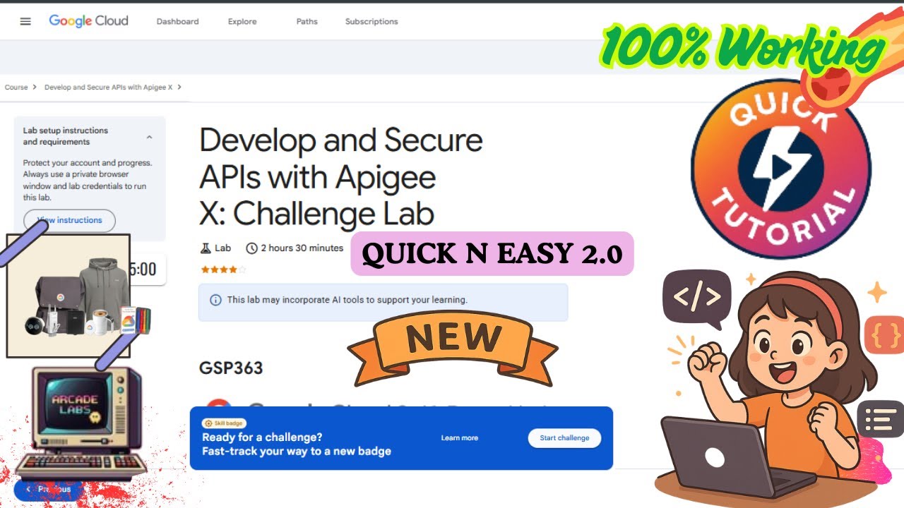 Разработка и защита API с Apigee X: Challenge Lab 1lab = 1 значок навыка #GSP363 #qwiklabs #arcade