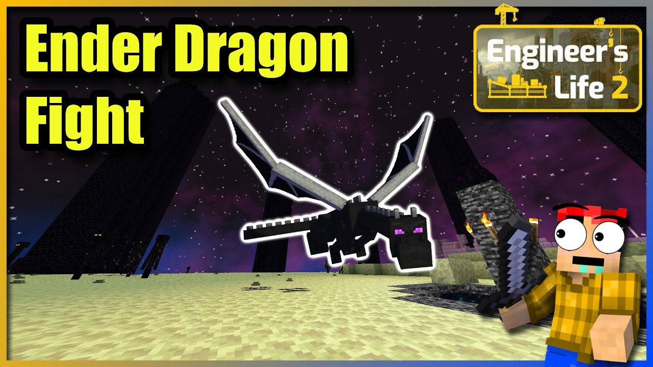 Ender Dragon Fight - Minecraft Engineer's life 2 - ep 16