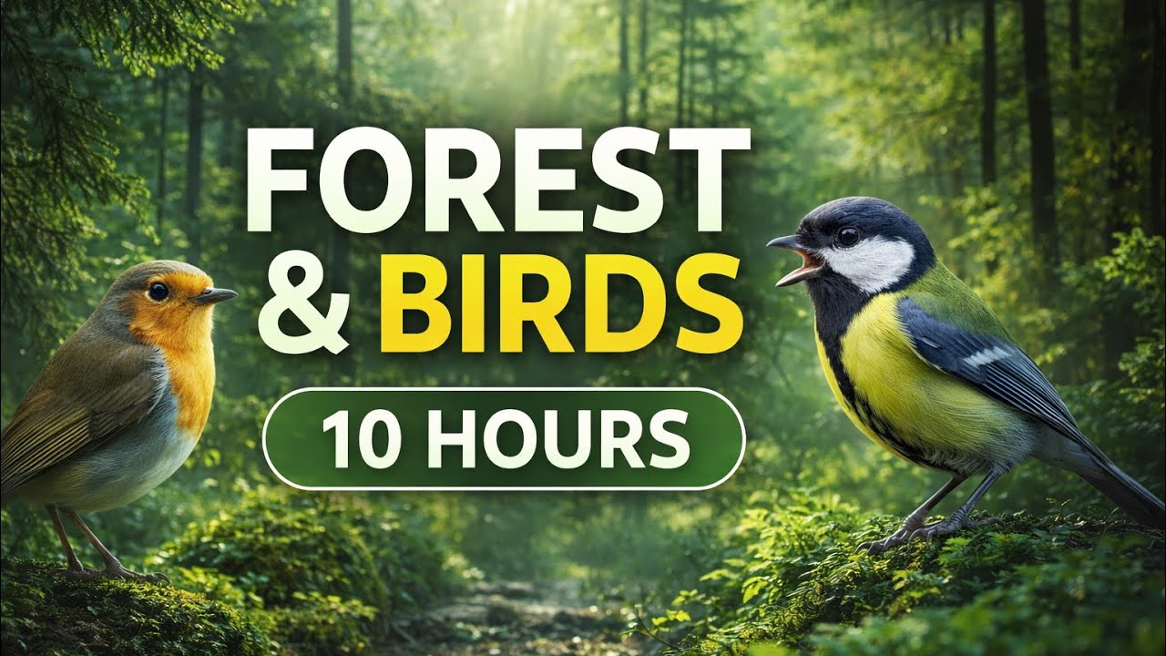 10H Forest Ambience with Birds | Deep Sleep & Relaxation