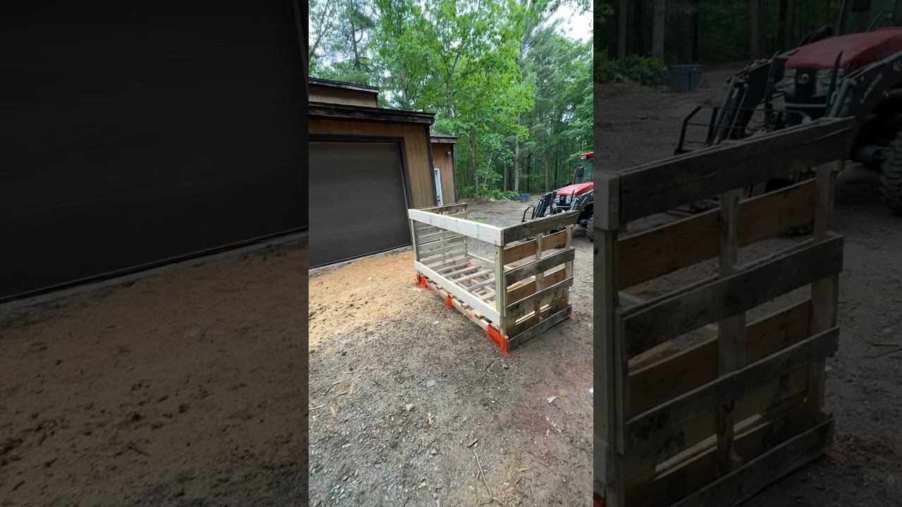 Firewood Pallet Tote - Best Firewood Storage Method 