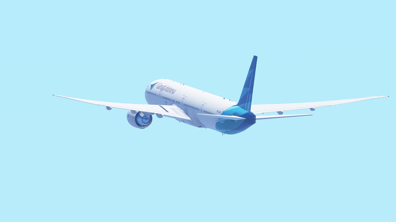 Garuda Indonesia Boeing 777-300ER takeoff CGK/WIII RWY 07R (Infinite Flight)
