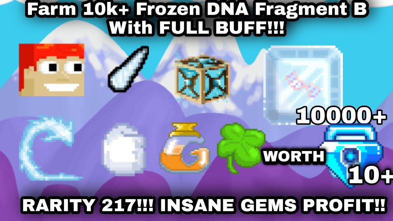 Farm 10k+ Frozen DNA Fragment B Blocks Worth 10BGLS++ With Ances Lv 6, Clover, Guild Potion - Block