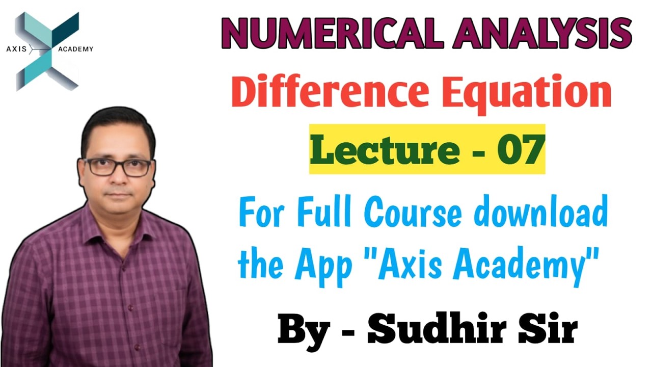 7. DIFFERENCE EQUATION | (L - 07)
