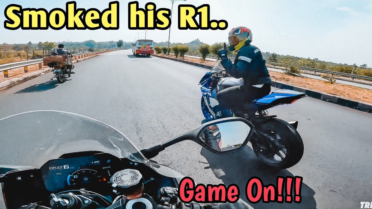 R1 Guy Challenged my BMW S1000RR | Crazy highway battle