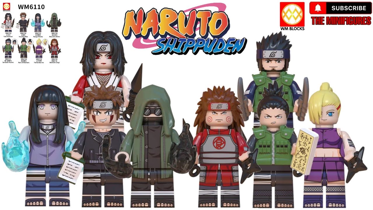 Lego Naruto Team Kurenai and Team Asuma Minifigures Unofficial By WM Block WM6110 | Shikamaru