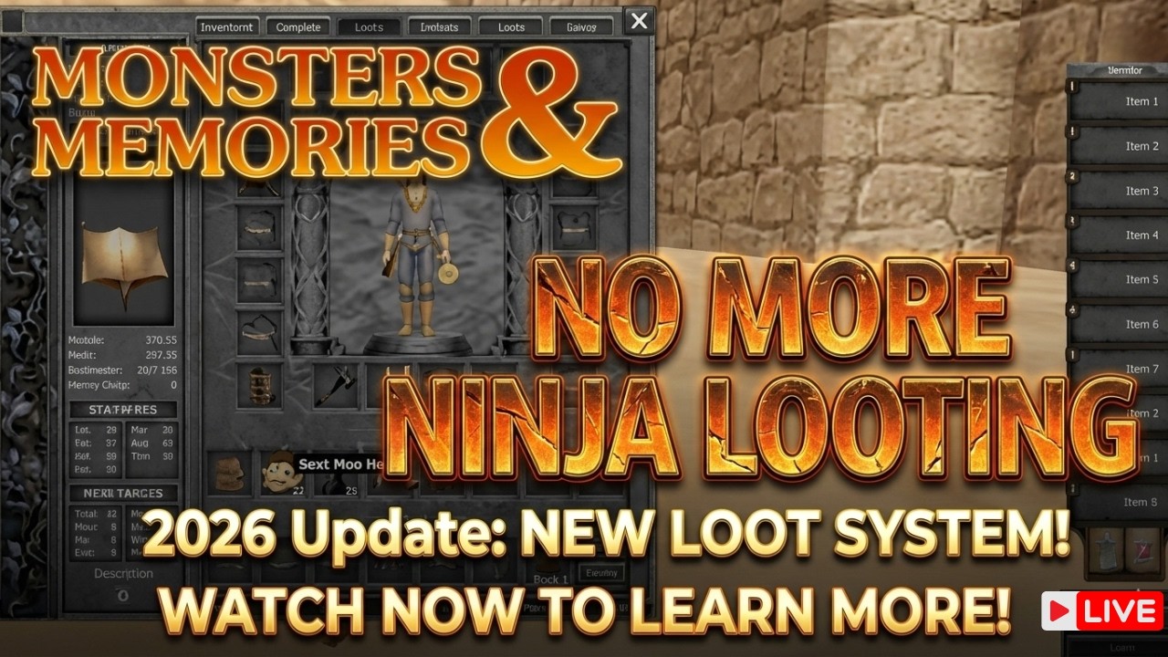 No More Ninja Looting! Monsters & Memories March Beta Launch Details