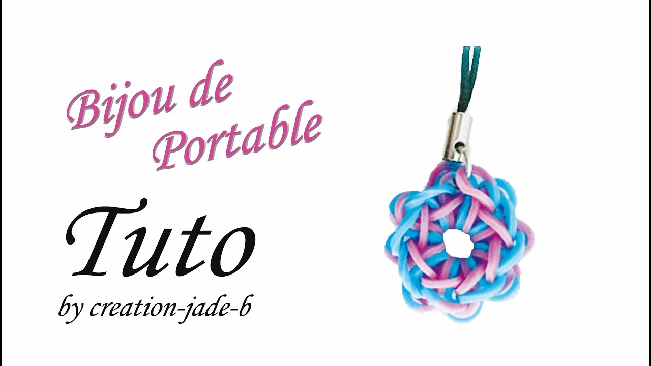 Tuto Rainbow Loom - Bijou de portable rond !