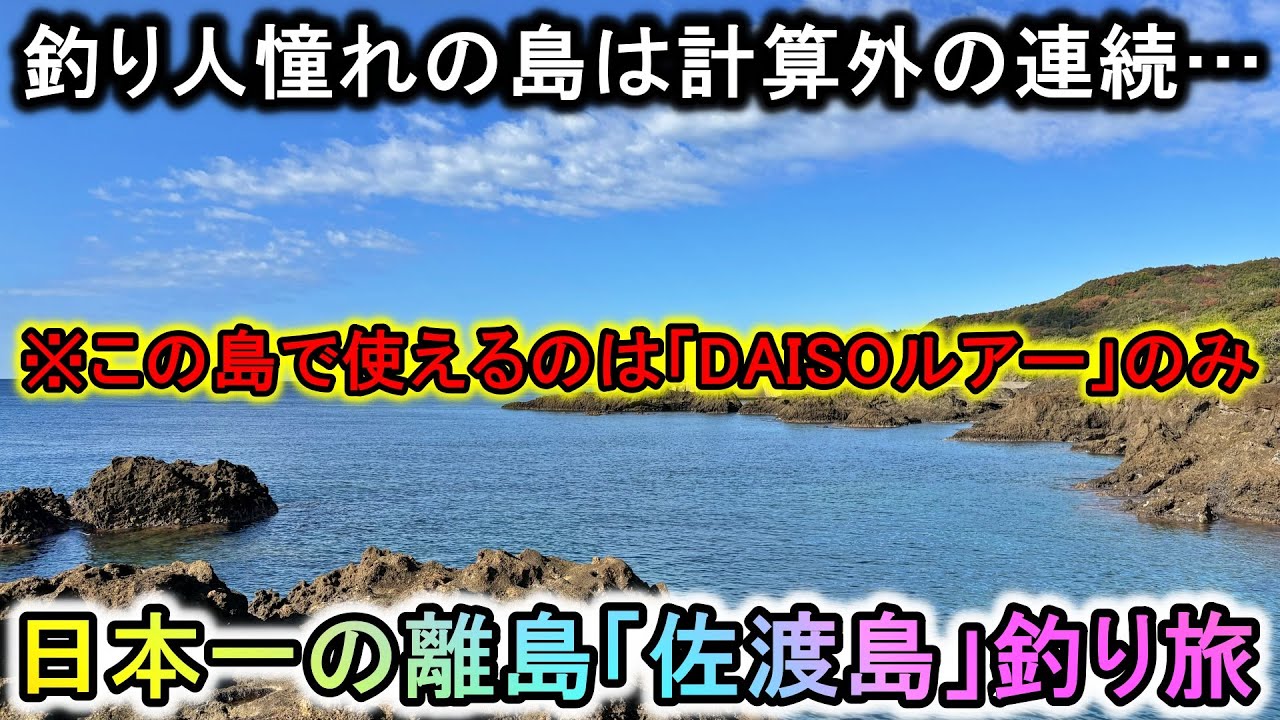 ダイソールアーだけで日本一の離島「佐渡島」を釣り歩く…驚異の魚影と計算外の連続で楽しすぎた