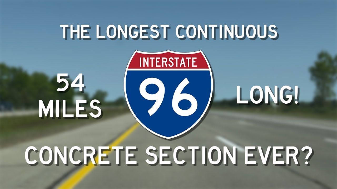 INSANE MEGA-LONG Concrete Section - I-96 West - Dimondale to Grand Rapids, MI