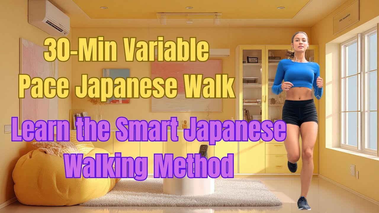 The 3x3 Japanese Walk at Home 🔥 30min Easy Cardio [ 🎵Music Timer⌛️ ]