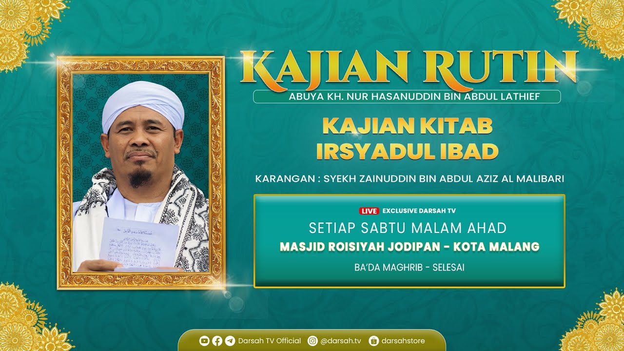 🔴LIVE | Kajian Rutin Abuya KH Nur Hasanuddin - Kitab Iryadul Ibad - Masjid Roisiyah Jodipan Wetan.ᴴᴰ