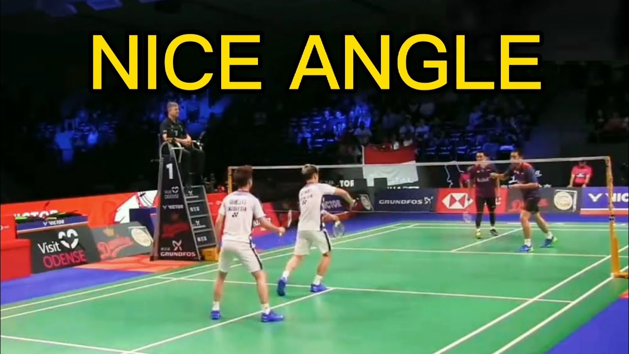 Kevin Sanjaya/Marcus Gideon vs Hendra Setiawan/Mohammad Ahsan Denmark Open Nice Angle