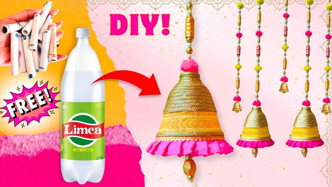 DIY Door Hanging for Festival 🤩👌🏻💗 | Easy Toran Making at Home | Festival Decoration Idea 