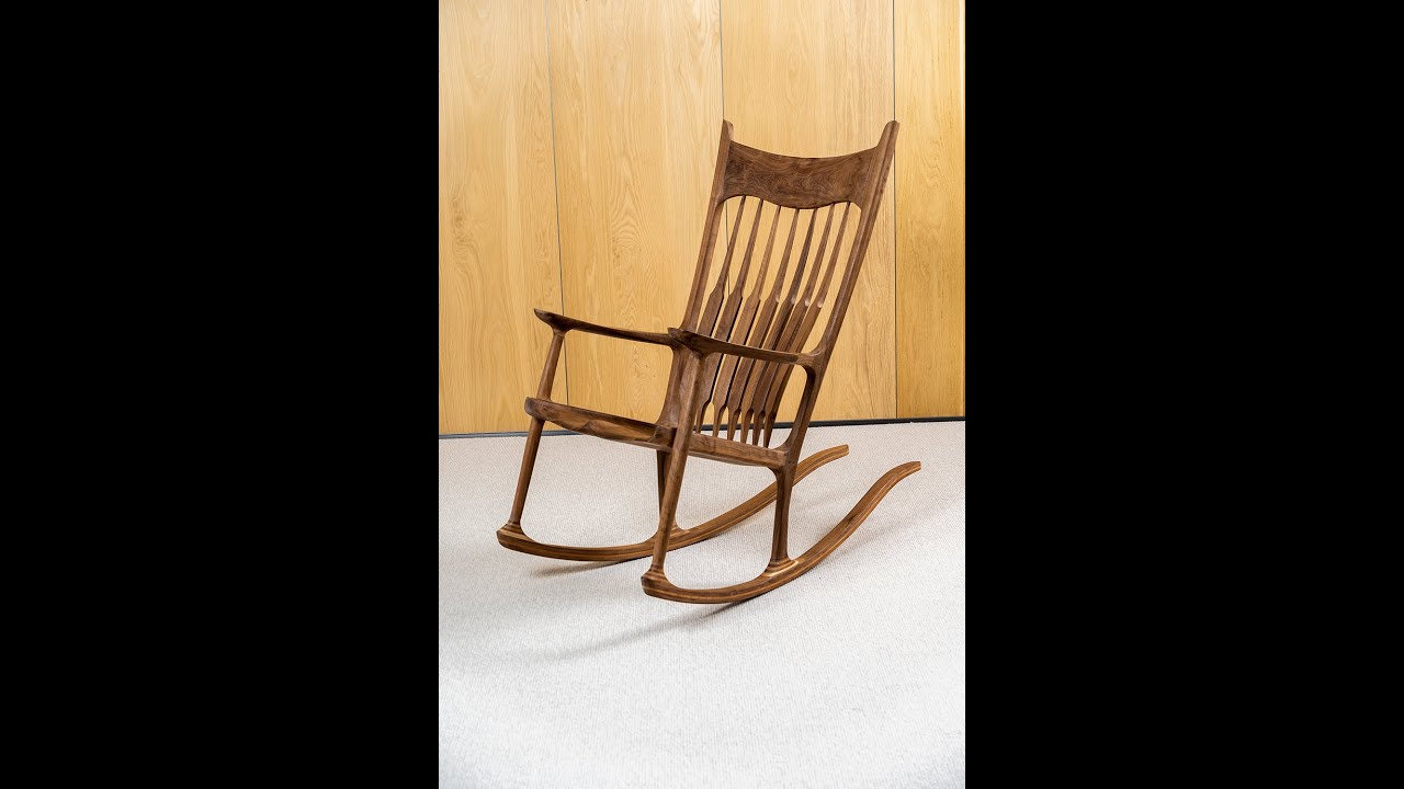 Maloof rocking chair for relaxing in the sun