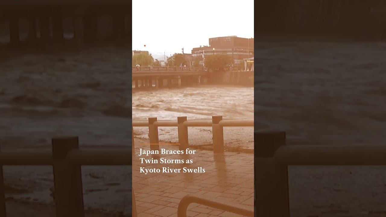 Japan Braces for Twin Storms as Kyoto River Swells | N18G