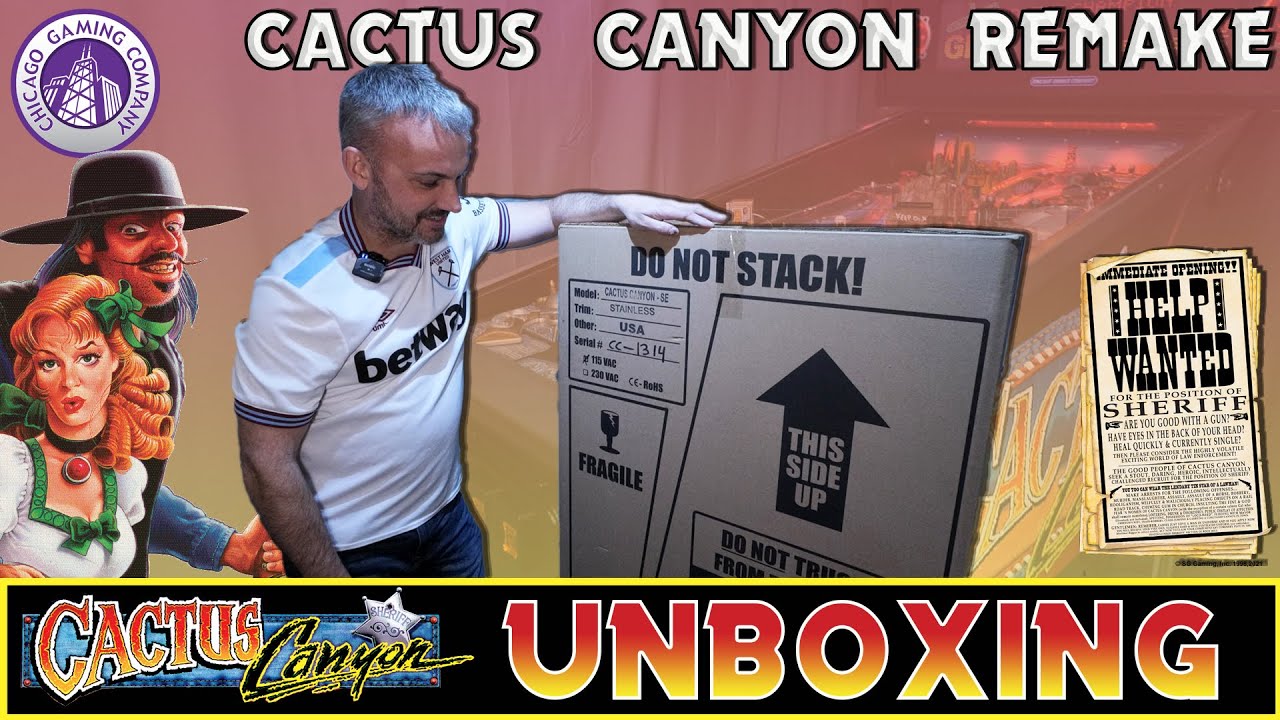 Cactus  Canyon Pinball Remake | Unboxing | First look at the Bally remake by Chicago Gaming Company