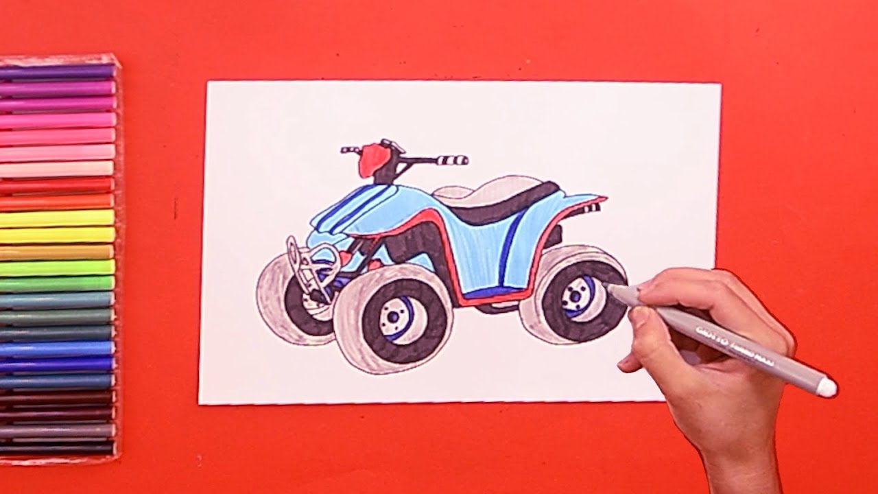 How to draw an ATV (All Terrain Vehicle)