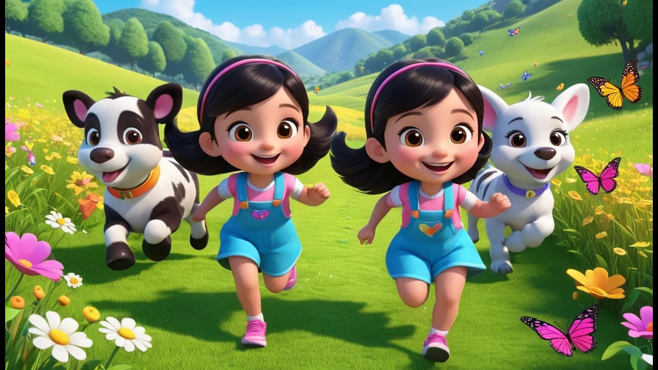 Five Little Calves 🐄 Big Field Exploration 🌾 | Fun Farm Counting Song for Kids | Playful Nursery