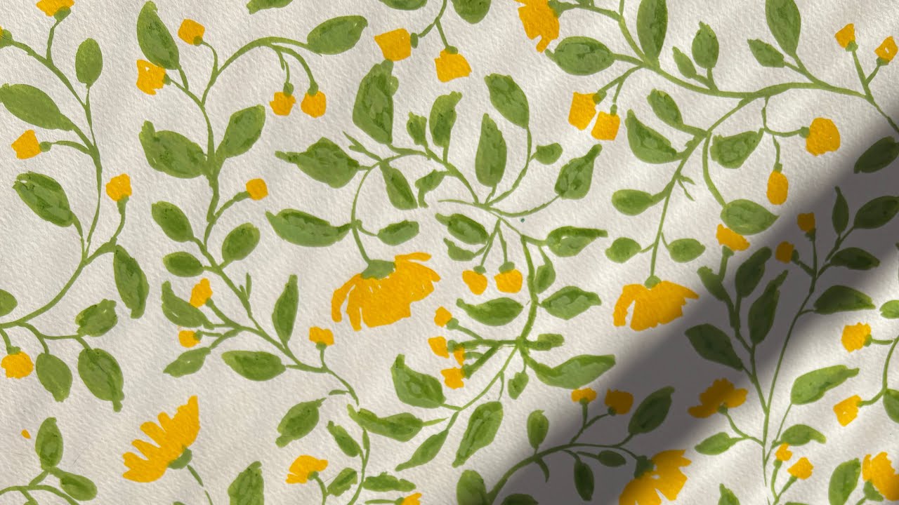 How to Create a Loose Botanical Surface Pattern using Brustro Acrylic Markers