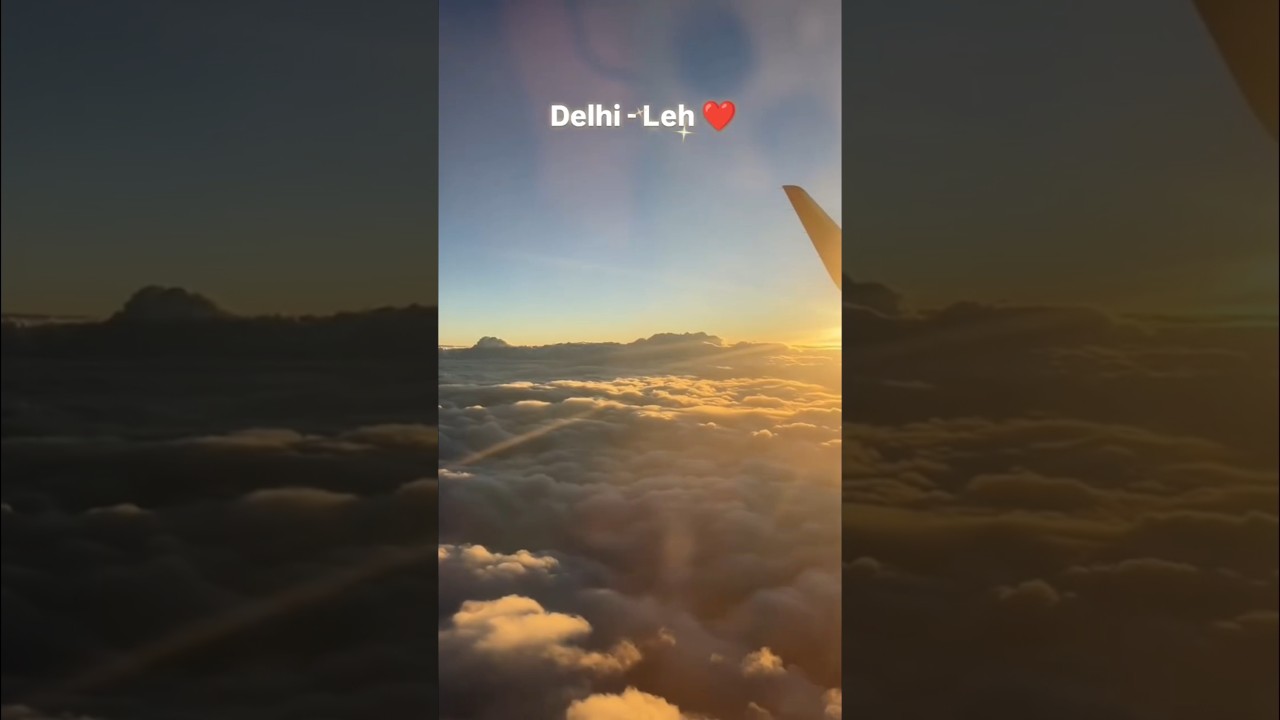✈️ From plains to peaks, Delhi - Leh ❤️ #lehladakh #delhitoleh #travel #shorts  #youtubeshorts #leh
