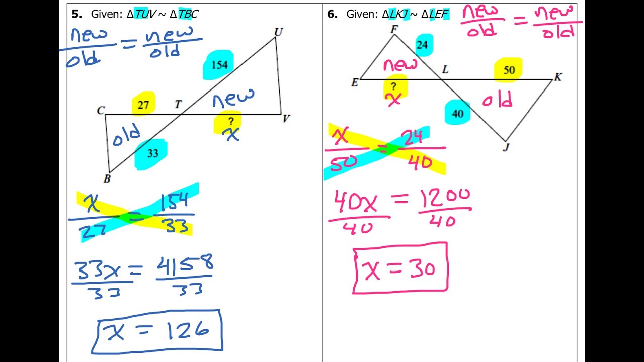 Day 02 HW - Finding Missing Sides of Similar Triangles