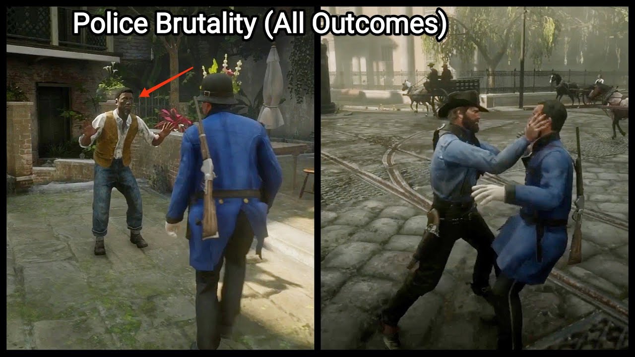 Arthur Saves A Man Who Is Getting Beat Up by The Lawmen in Saint Denis (All Outcomes) - RDR2