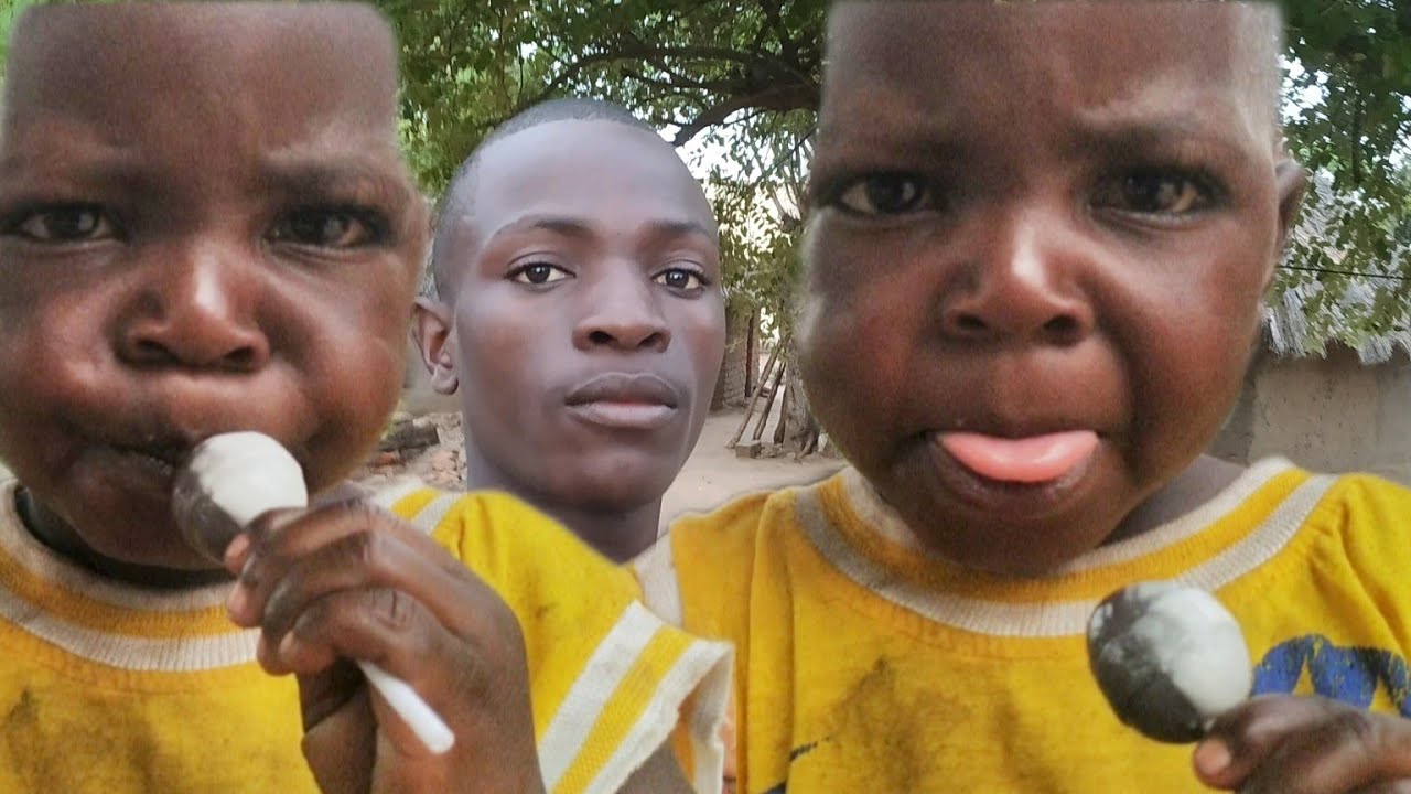 Como é a vida da África, pela primeira vez Provando o pirulito 🍭