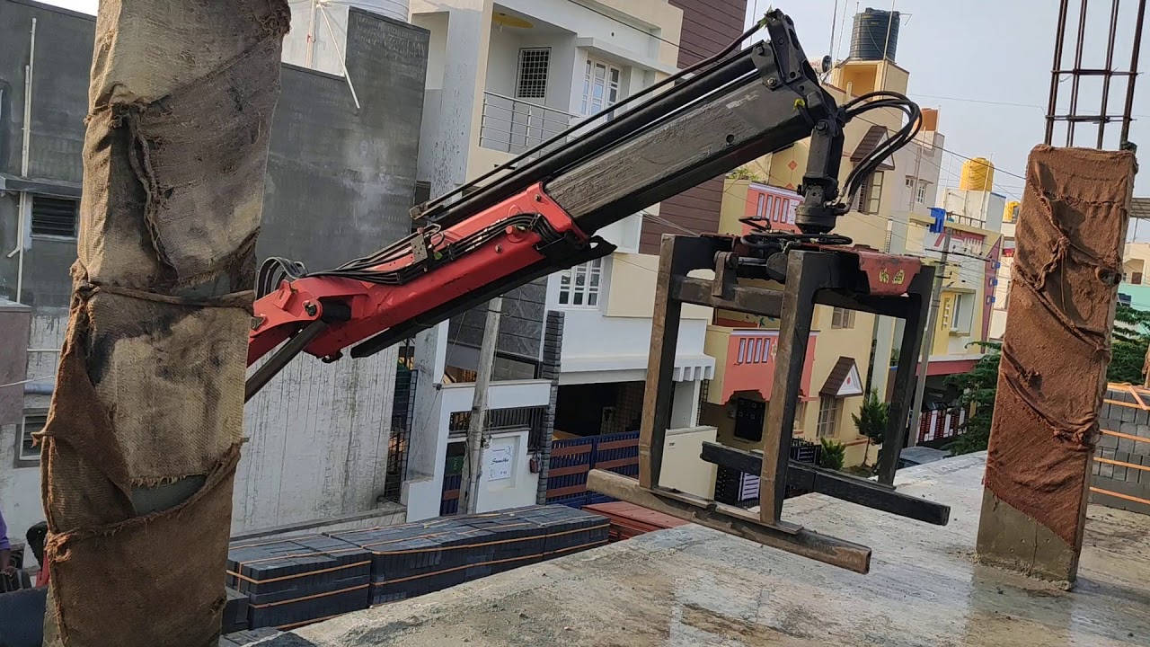unloading block with crane in Bangalore