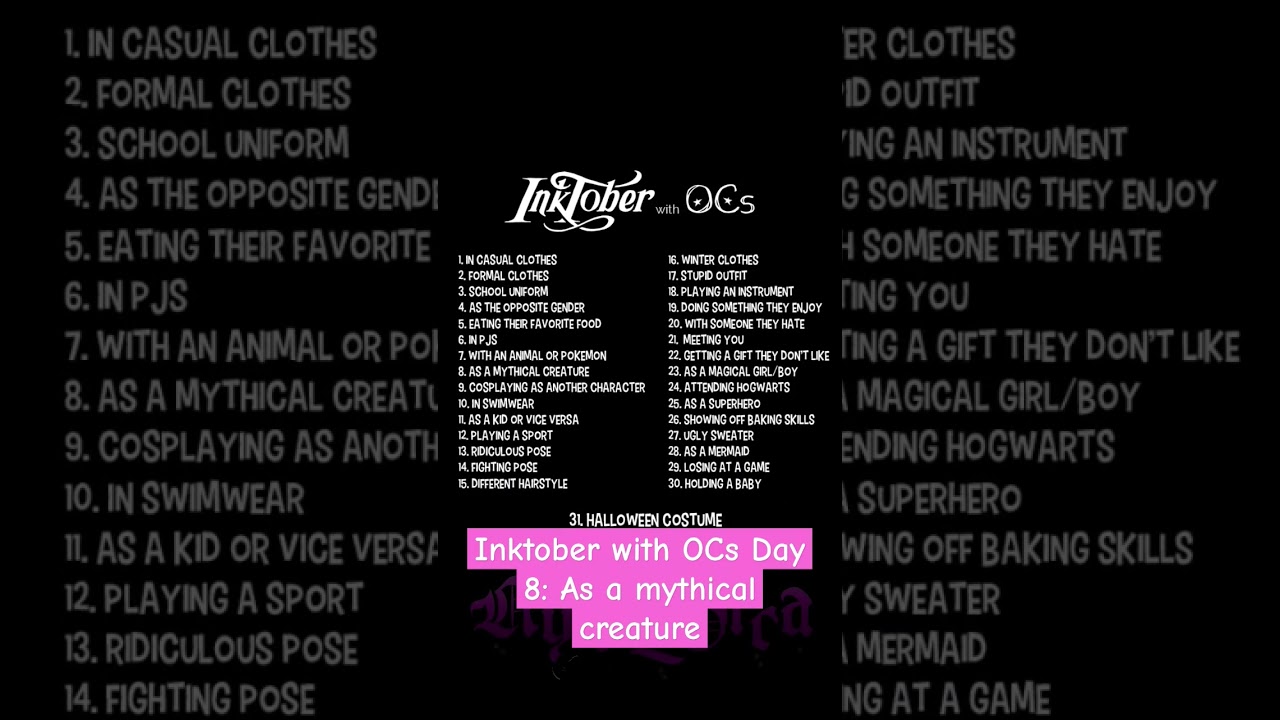 Inktober with OCs, Day 8: As a Mythical Creature