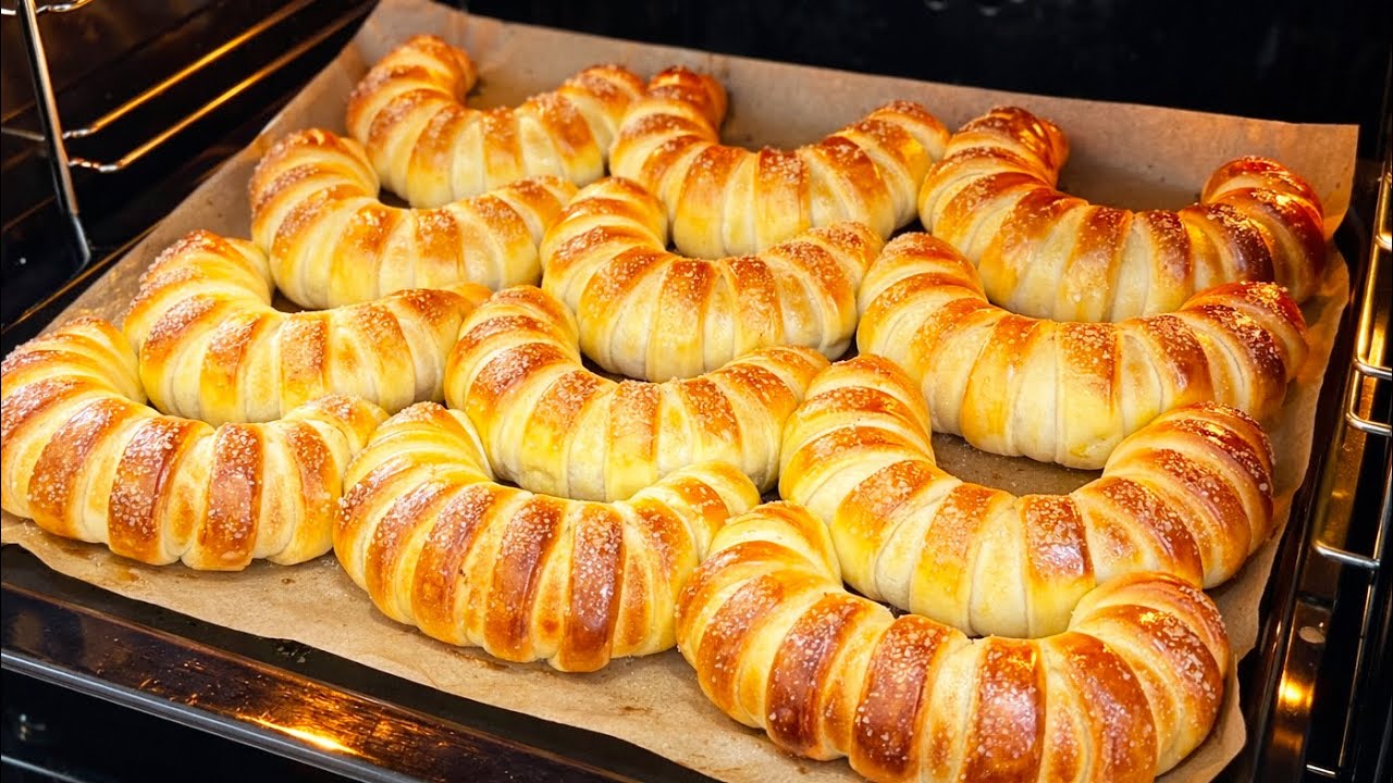The Softest Homemade Milk Buns with Sweet Filling! 🥐