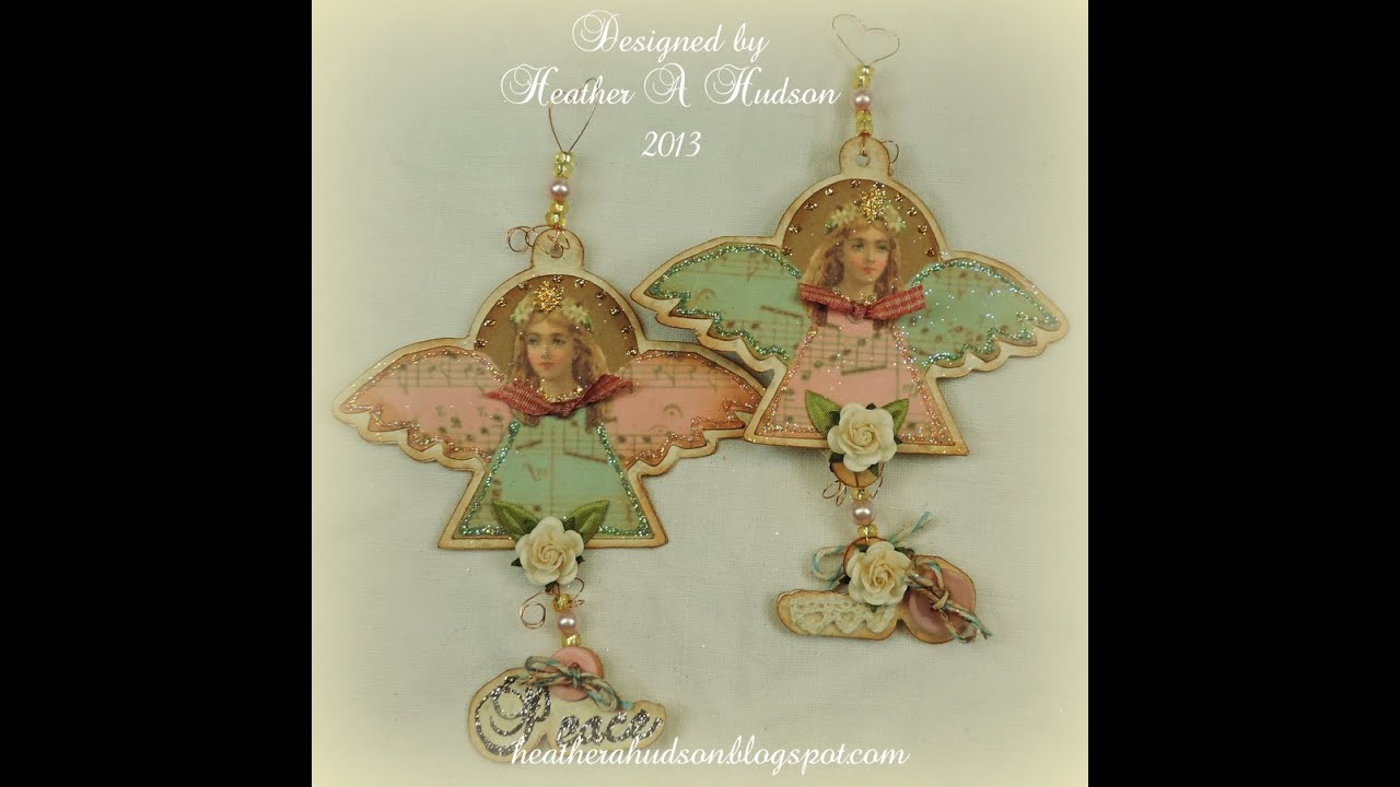 DIY Vintage Primitive Victorian Shabby Chic Angel Christmas Ornament
