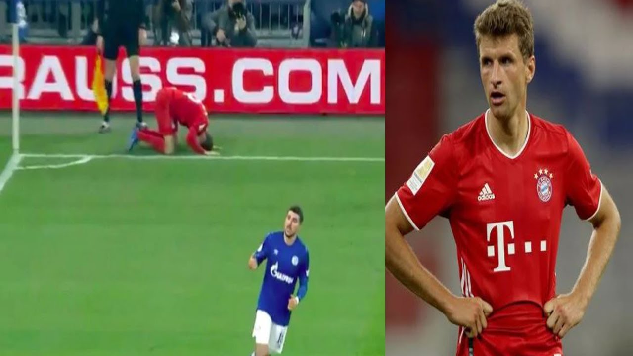 The worst corner ever? Thomas Muller's hilarious attempt for Bayern Munich vs Schalke