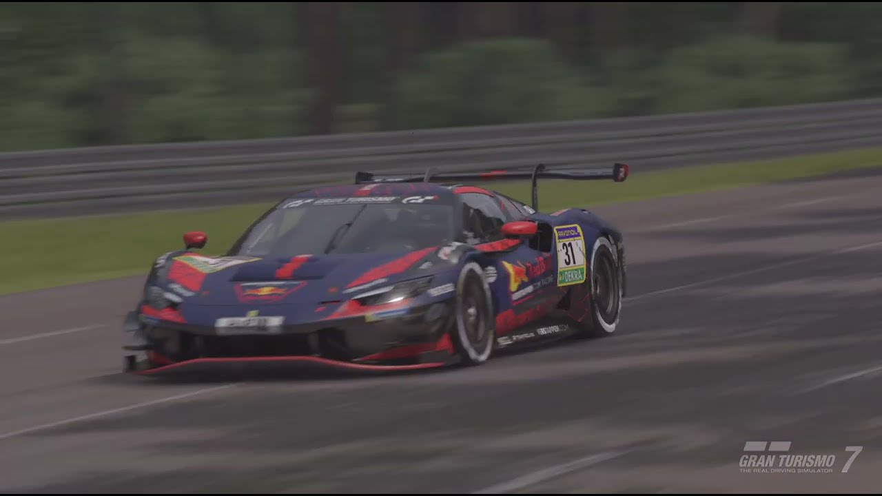 Gran turismo 7 Ferrari 296 GT3 – Verstappen Livery | RAW Engine Sound 🎧 
