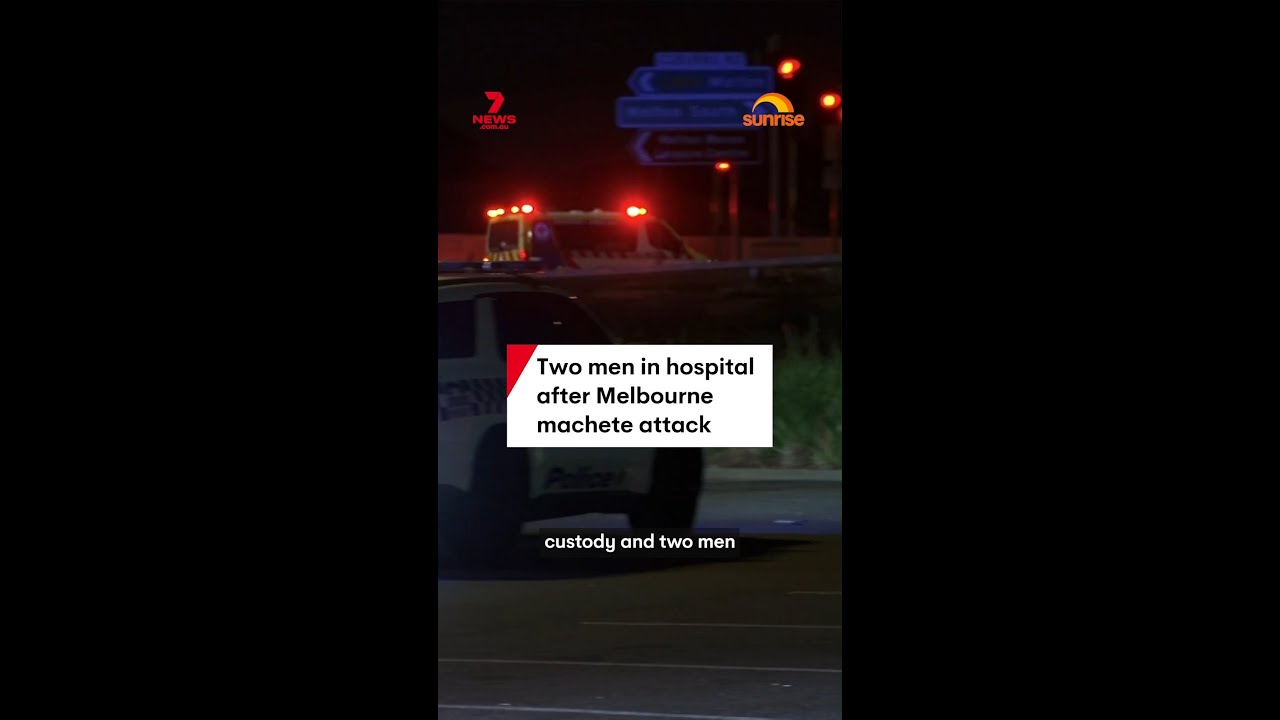 Two men in hospital after Melbourne machete attack