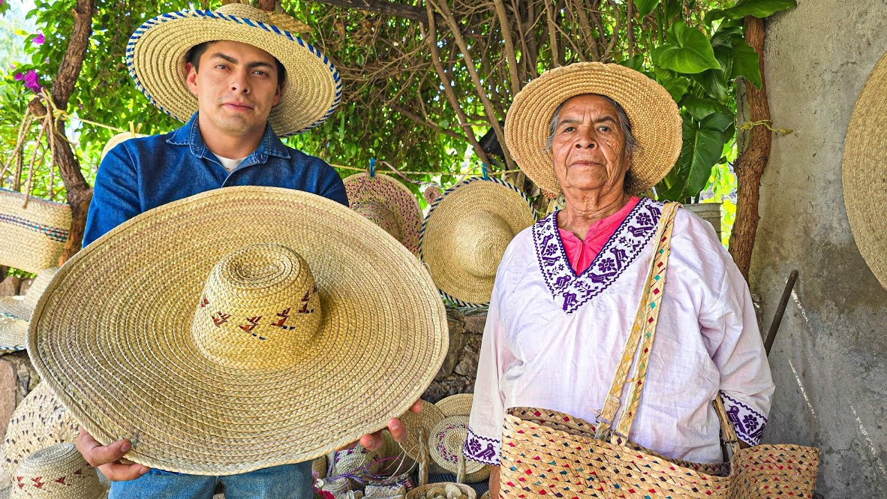 👉 “¡Así se hacen los sombreros de palma! 🌴 Tradición y arte mexicano paso a paso”