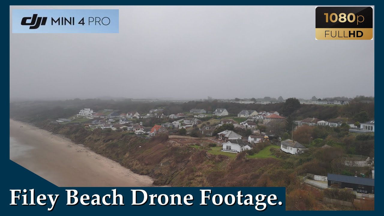 Filey Beach Stunning Drone Footage | DJI Mini 4 Pro 4K