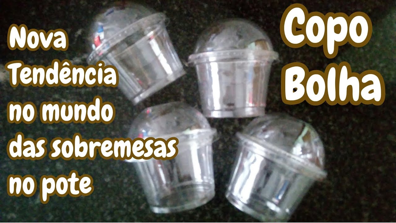 TEND&Ecirc;NCIA COPO BOLHA, POTE BOLHA PARA SOBREMESAS NO POTE