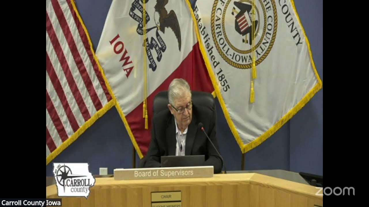 Carroll County Iowa Board of Supervisors Meeting