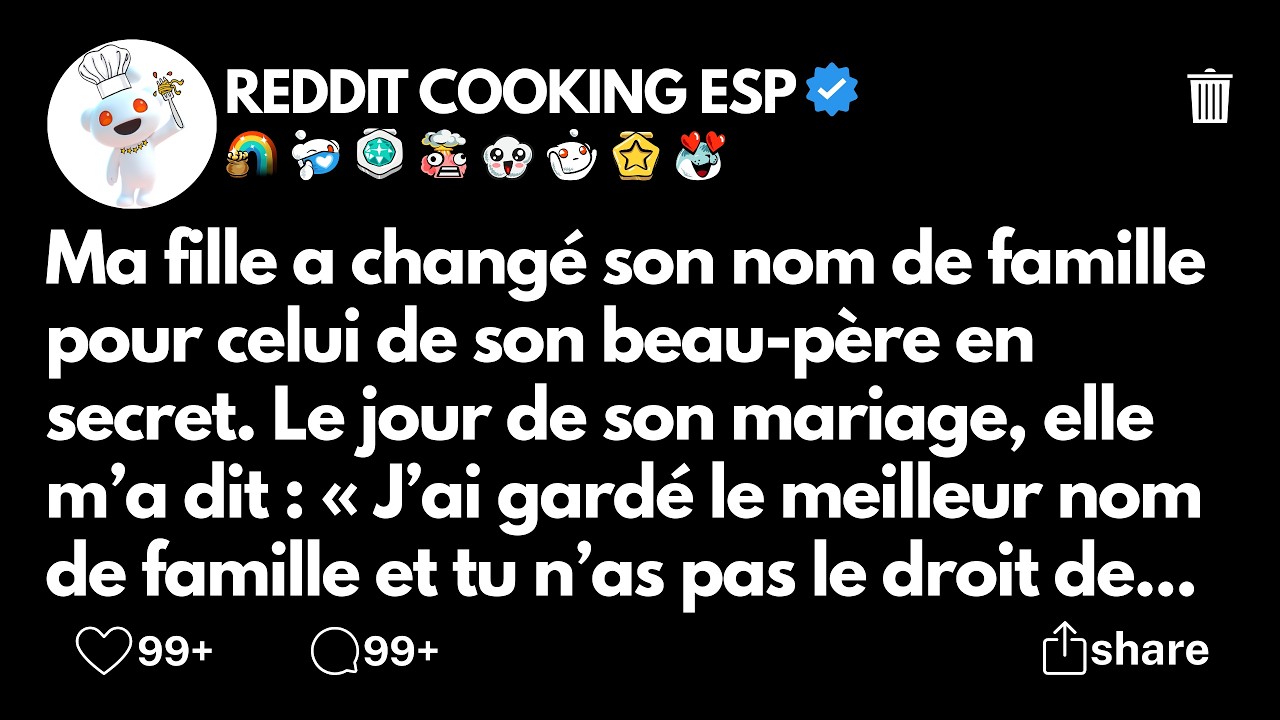 Ma fille a changé son nom de famille pour celui de son beau-père en secret. Le jour de son mariage,.