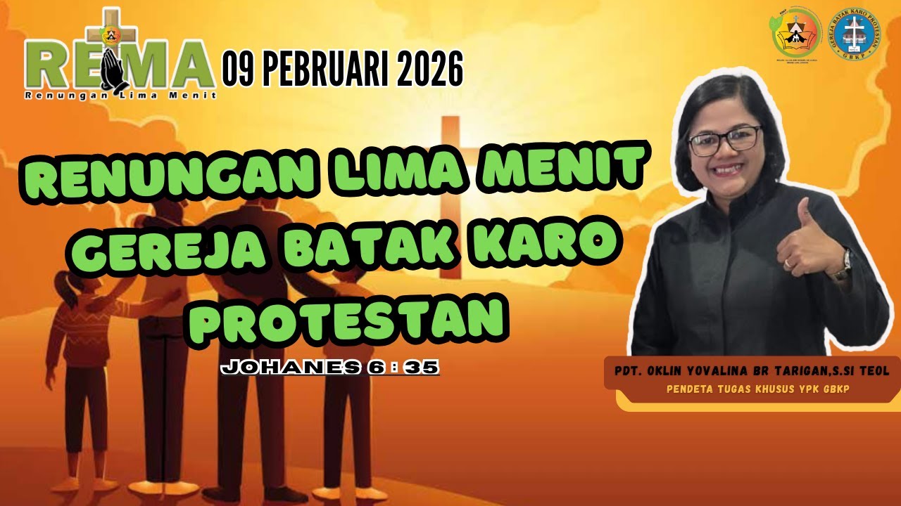 RENUNGAN LIMA MENIT GBKP -  09 PEBRUARI  2026