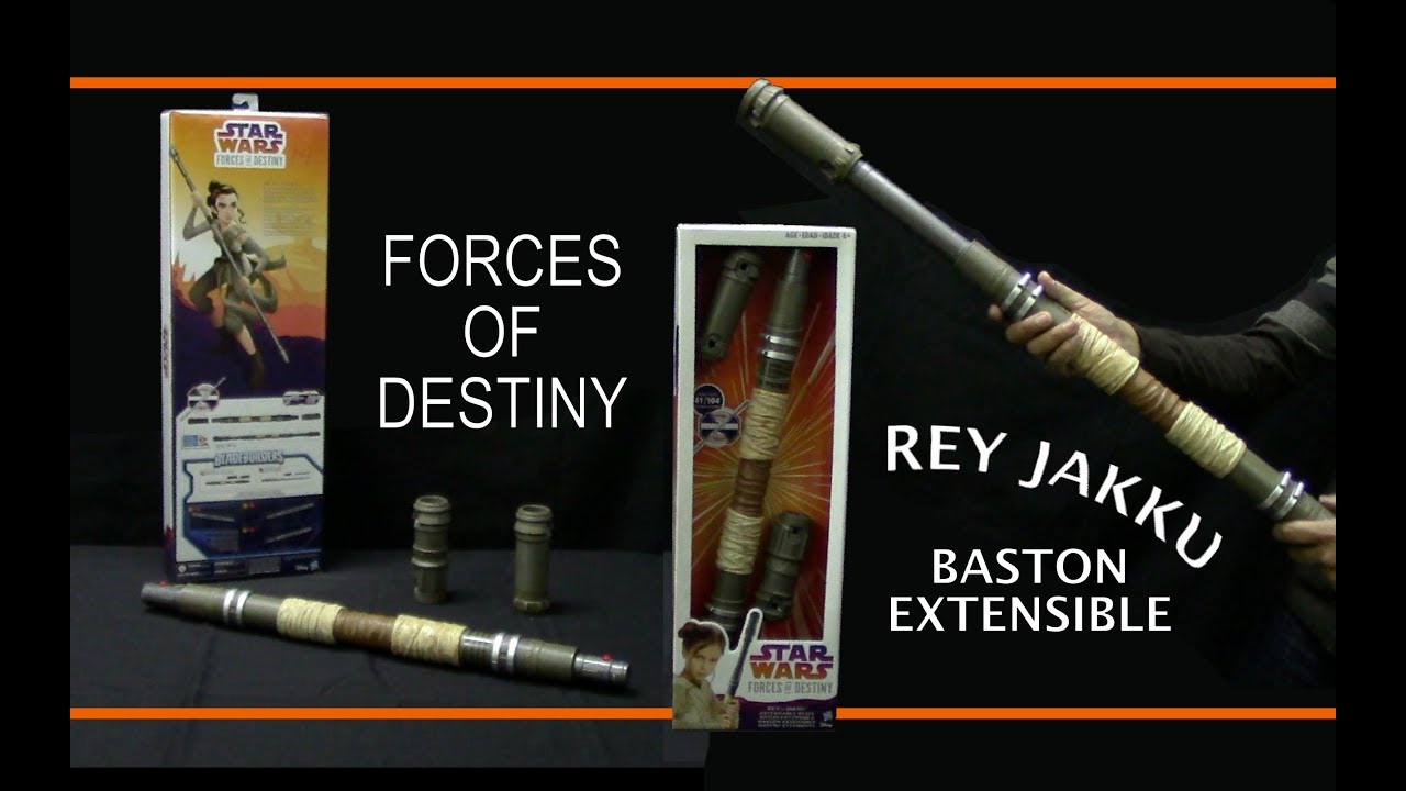 🔵 Bastón Extensible REY JAKKU BLADEBUILDERS Star Wars fuerzas del destino