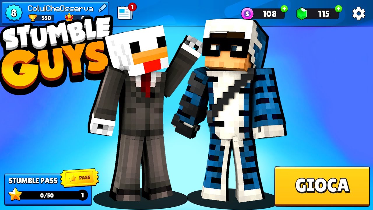 GIOCHIAMO A STUMBLE GUYS SU MINECRAFT - ITA