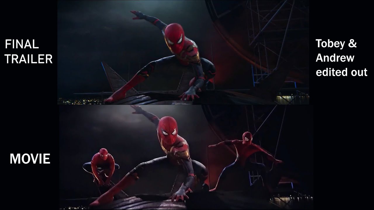 Spider Man No Way Home - Trailer vs Movie Comparison | HD Version