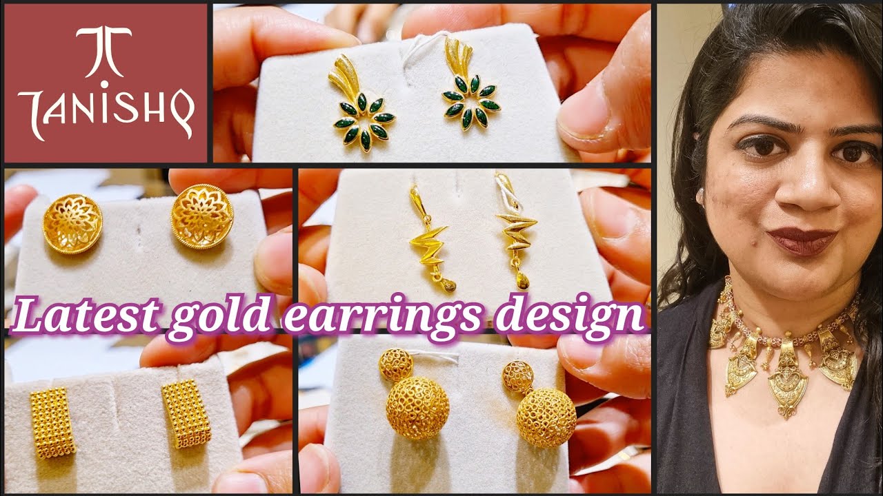 Tanishq gold earrings designs with price |  Gold earrings | Tanishq jewellery | Neha gold rush