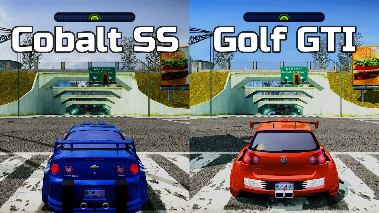 NFS Most Wanted: Chevrolet Cobalt SS vs Volkswagen Golf GTI - Drag Race