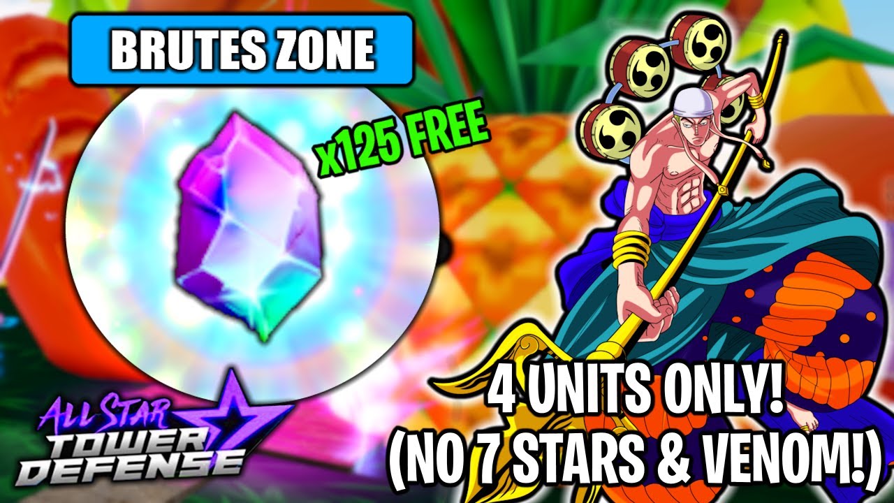 New Raid (Brutes Zone) Ft. Buffed Sky God (Enel) | 4 Units Gameplay Only! | All Star Tower Defense