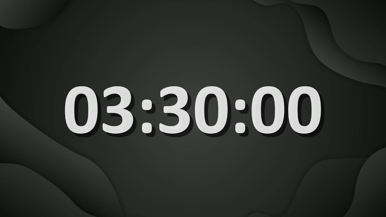 3 Hour 30 Minute (210 Minutes) Countdown Timer