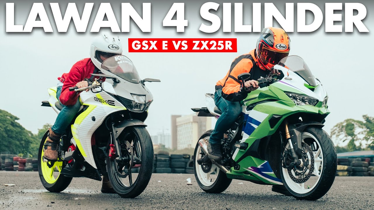 DRAG RACE: ZX25R Lawan GSX Listrik di Sentul, Menang Mana?